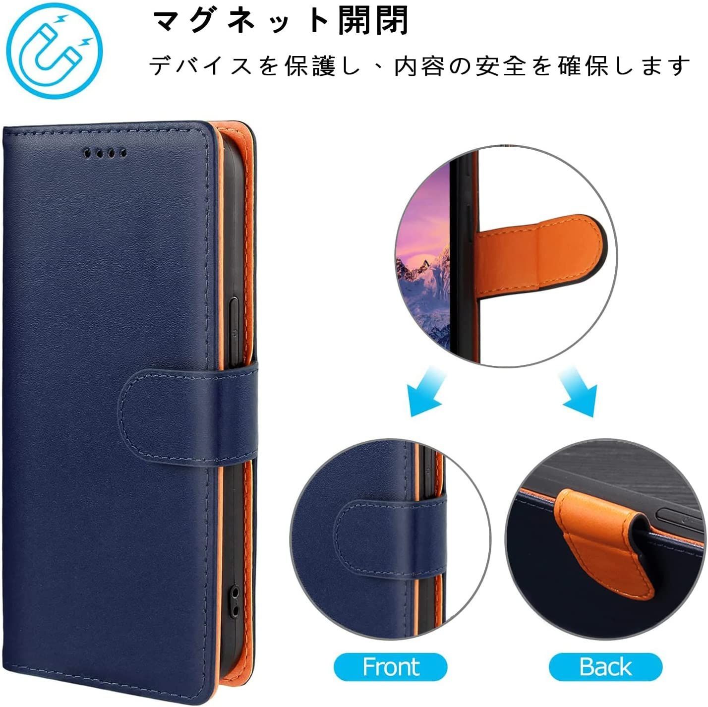 GalaxyA22ケース 手帳型 SC-56B 全面保護 ブルー 305 - メルカリ