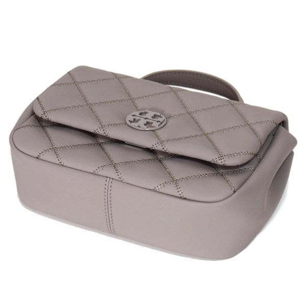 Tory Burch キルティングショルダーバッグ グレー TORY BURCH トリーバーチ バッグ レザー ウィラ マット