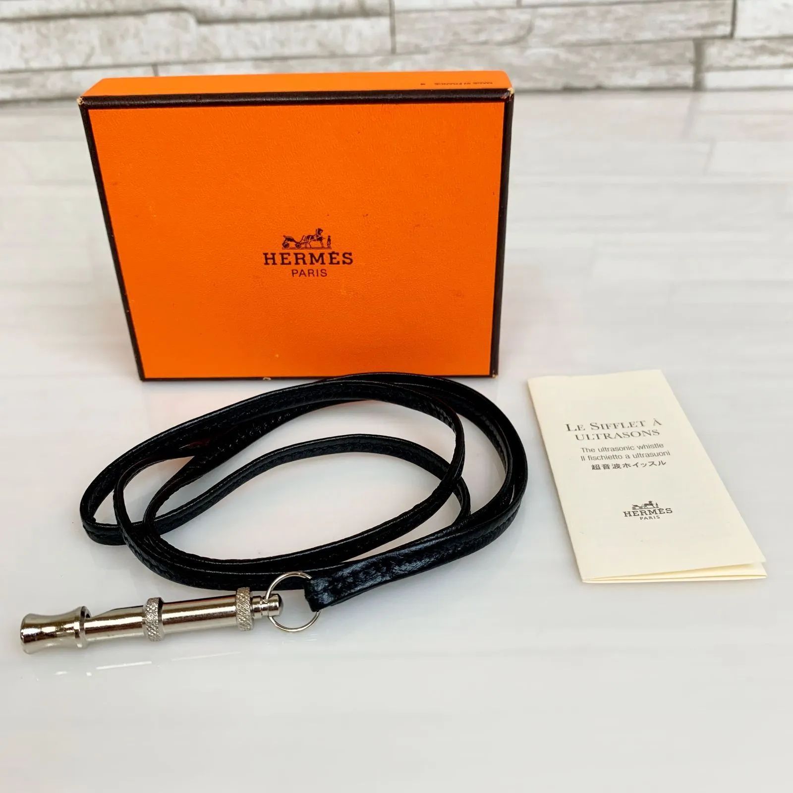 極美品〉Hermès エルメス ホイッスル 黒 ブラック - メルカリ