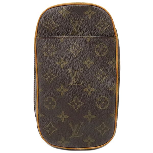 ルイヴィトン LOUIS VUITTON ボディバッグ ポシェット ガンジュ モノグラムキャンバス モノグラム ゴールド金具 茶 ショルダーバッグ 斜め掛け  M51870 CA0015【中古】