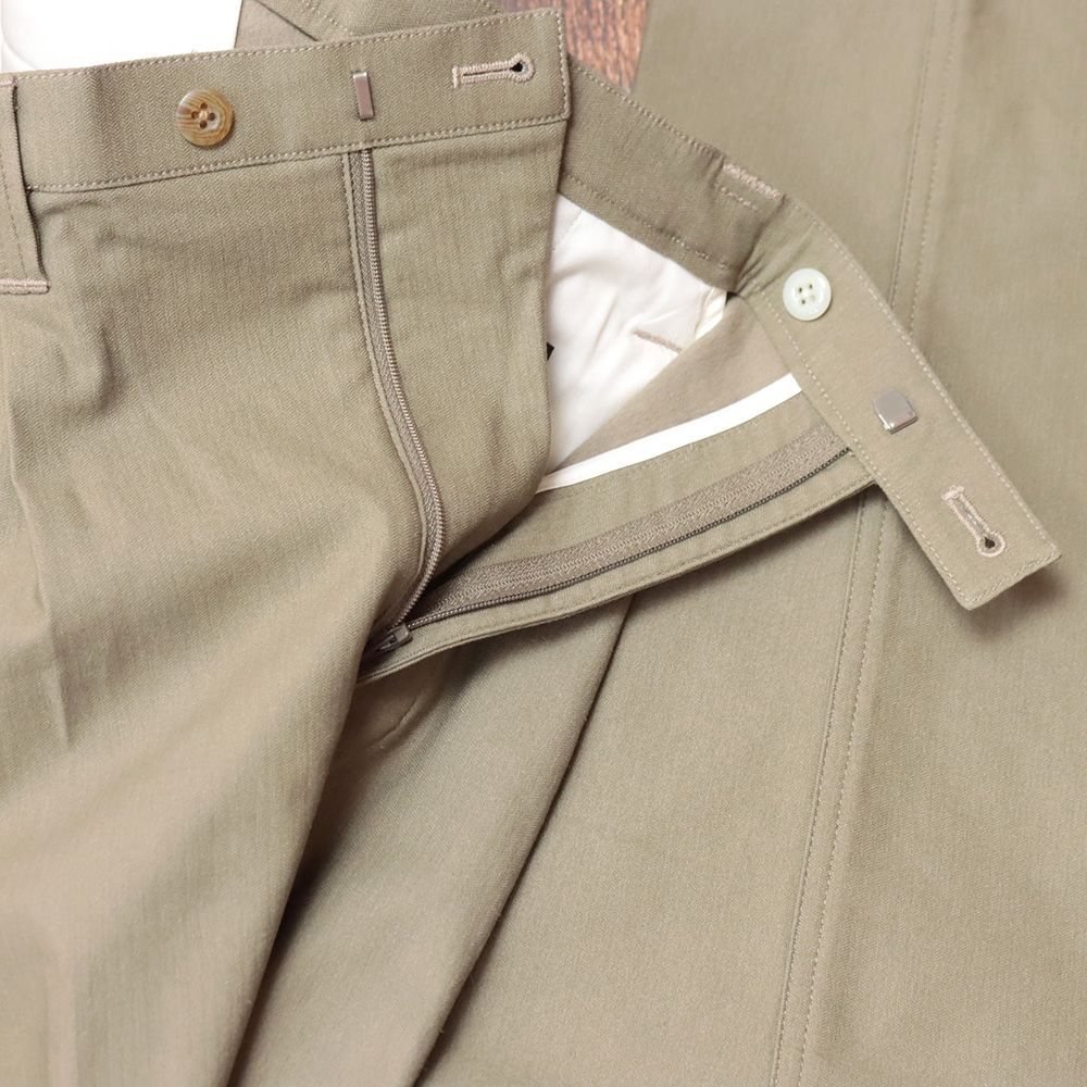  秋冬 97 cm 裏起毛ワンタックパンツ ヘリンボーン ストレッチ ゴルフ カジュアル ウエスト伸縮 メンズ 紳士 グリーンクラブ カーキブラウン mb 380 スラックス パンツ