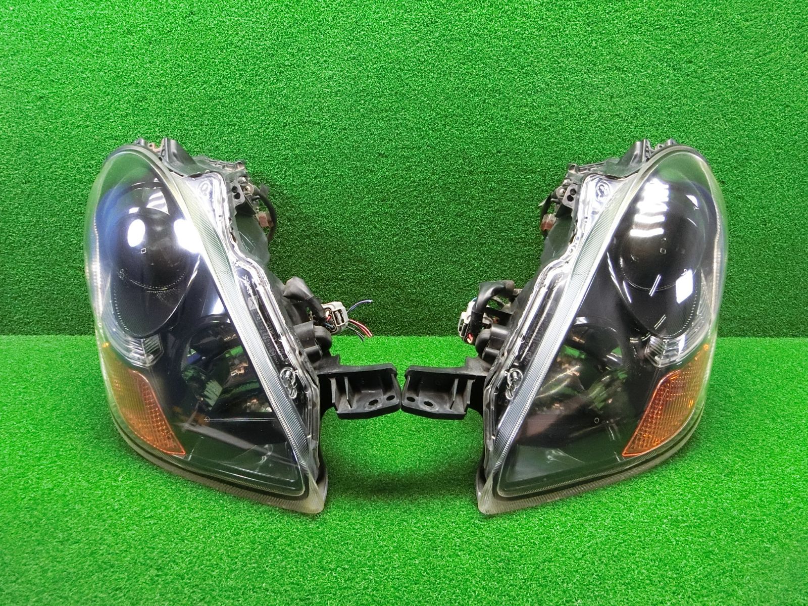 11414 コーティング済 三菱 アイミーブ HA3W ヘッドライト 左右セット STANLEY W0034 研磨済 破損なし