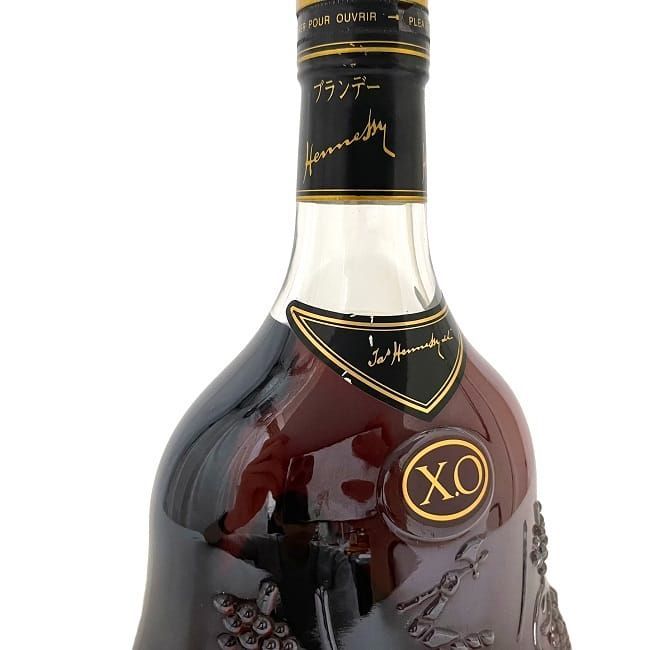 ▲ヘネシー XO Hennessy 金キャップ クリアボトル 旧ラベル 箱付 未開栓 箱付き HENNESSY ヘネシー XO クリアボトル 金キャップ