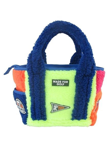 パーリーゲイツ PEARLY GATES バッグ ハンド カート ゴルフ スポーツ ボア 起毛 ロゴ 刺繍 ワッペン チャーム マルチ QQQ