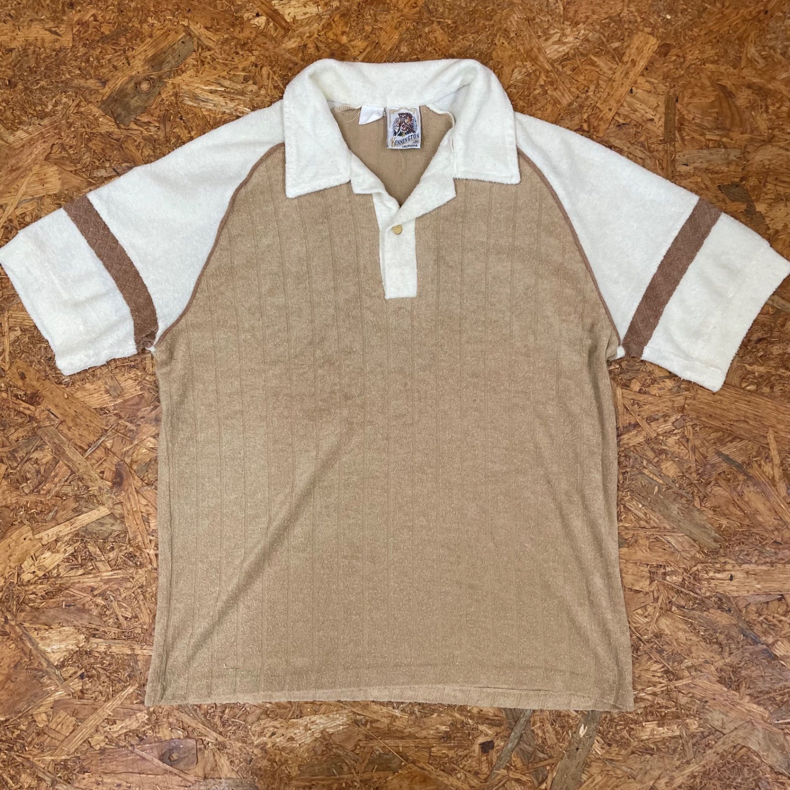 70s KENNINGTON パイル ポロシャツ ケニントン 70年代 衿芯入り 半袖 