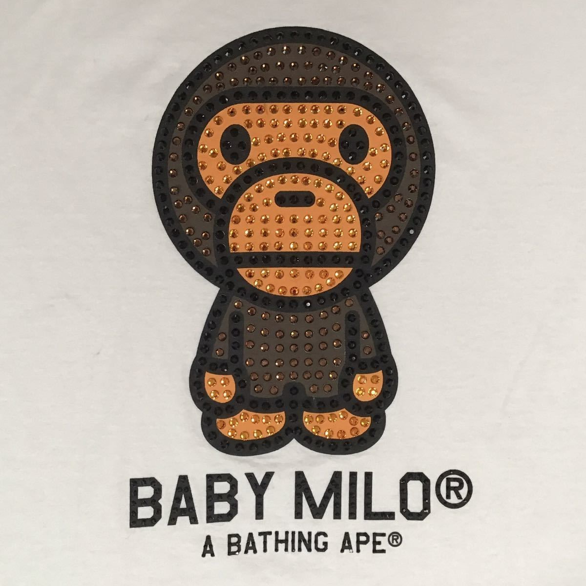 スワロフスキー マイロ Tシャツ Mサイズ a bathing ape BAPE swarovski