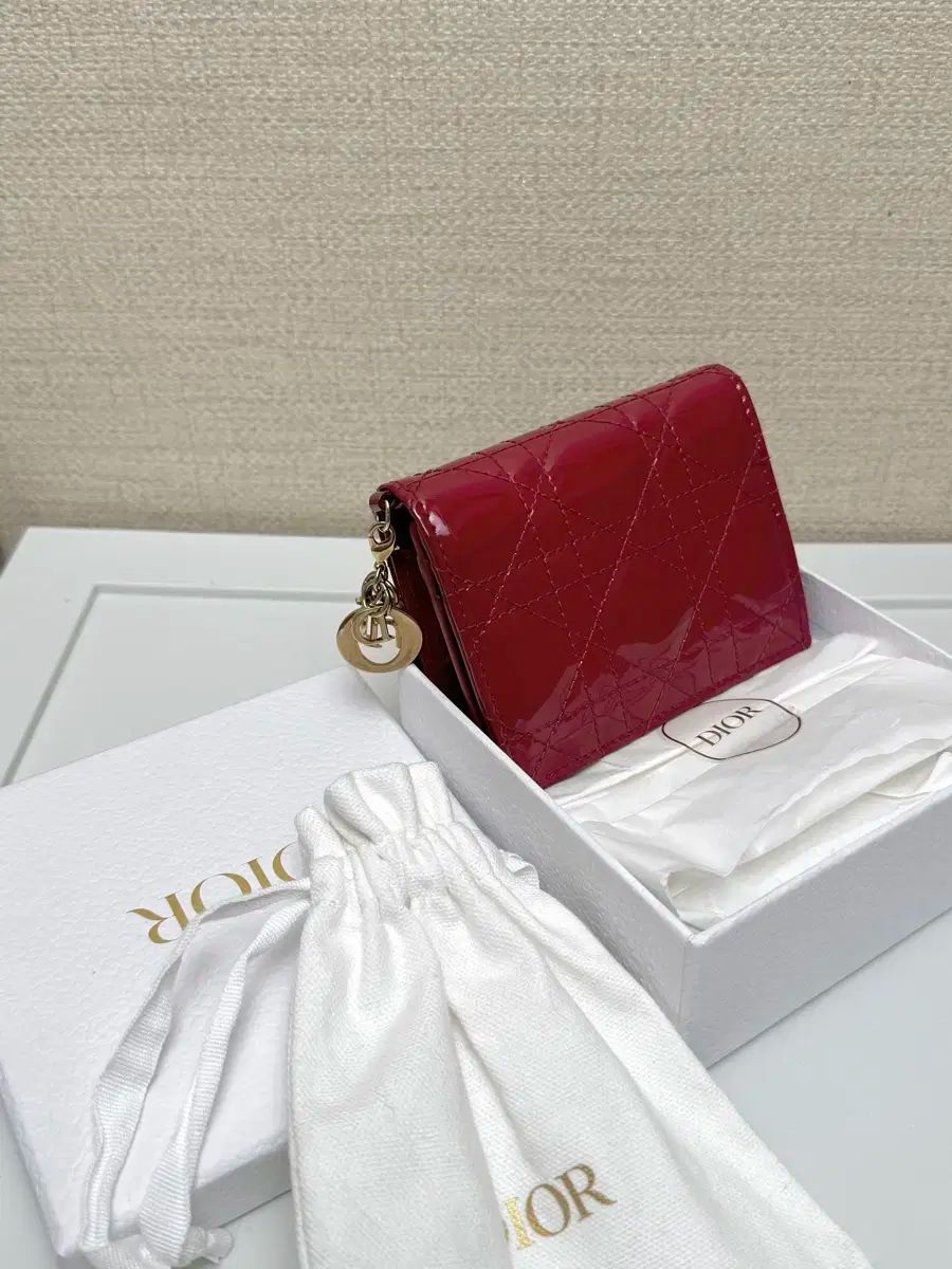 Dior ディオール Gardenia ミニ財布 赤