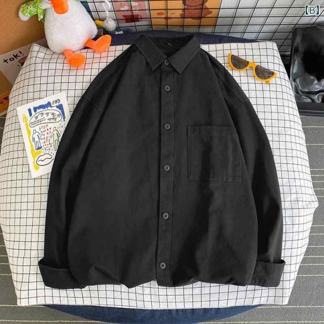 [3XL ]秋冬 コーデ メンズ  服 シンプル ファッション オシャレ 大人 かっこいい 大きいサイズ ストリート 紳士服  インナー 長袖 シャツ ハイエンド 無地 カジュアル ジャケット