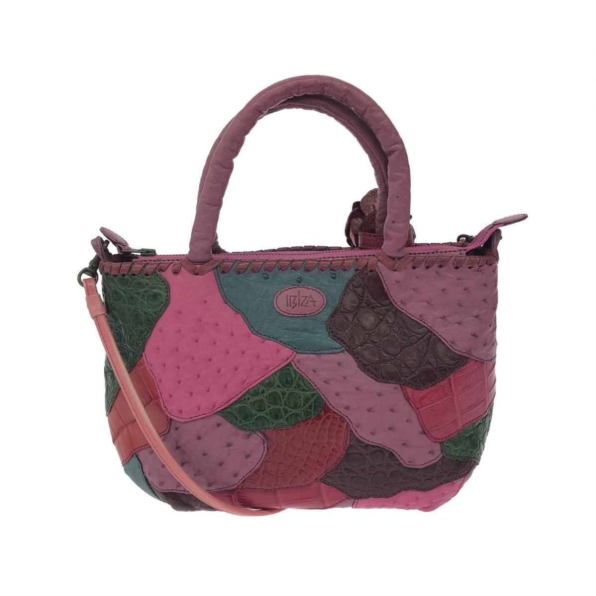 IBIZA イビサ　ハンドバッグ　パッチワーク　美品 IBIZA（イビサ）カラフルパッチワークハンドバッグ