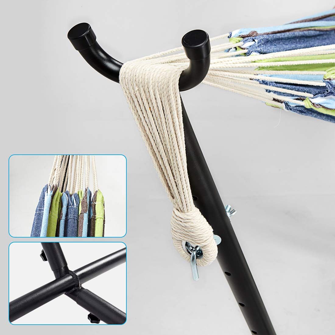 室外 室内 兼用 ダブルサイズ 自立式スタンドセット 収納バッグ付き耐荷重300kg ハンモック LifeFair STEELWINDOWSANDDOORS_COM