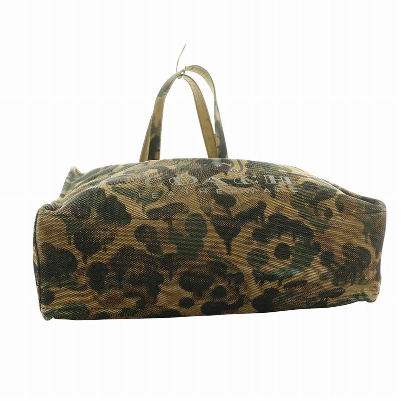 コーチ COACH トートバッグ レキシー 恐竜 キャンバス カモフラ 迷彩柄