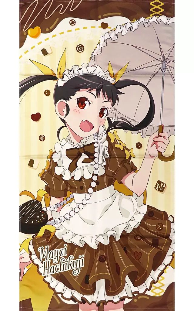 中古】タオル・手ぬぐい 八九寺真宵 マルチクロス 「セガラッキーくじ