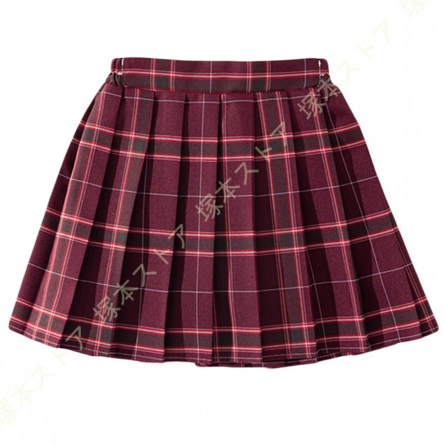 プリーツスカート 子供服 ミニスカート ガールズ 制服 スカート レディース 女の子 スクールスカート チェック柄 Aライン ウエストゴム カジュアル kkkgnd