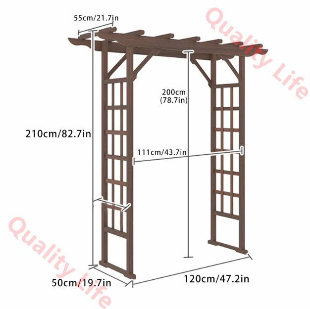 ガーデンアーチ ゲート付き屋外アーチトレリス