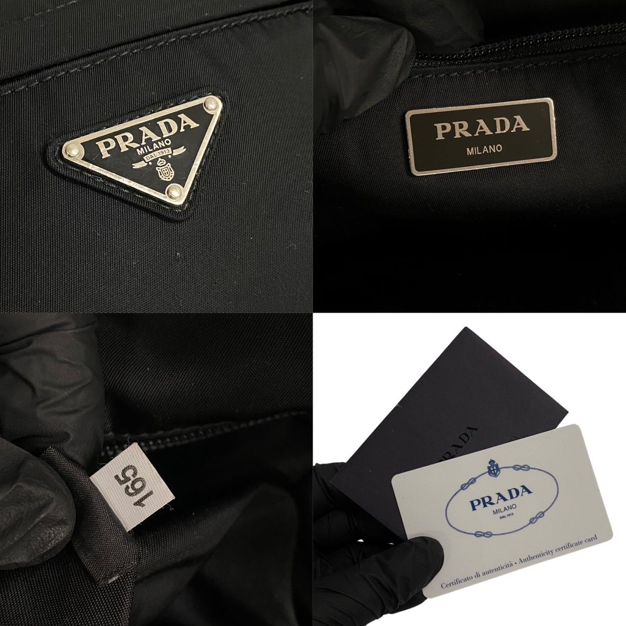 極 美品 希少品 ギャランティーカード有 PRADA プラダ 三角ロゴ