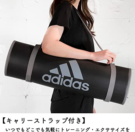 adidas(アディダス) トレーニングマット/ヨガマット 10mm 厚め 幅広