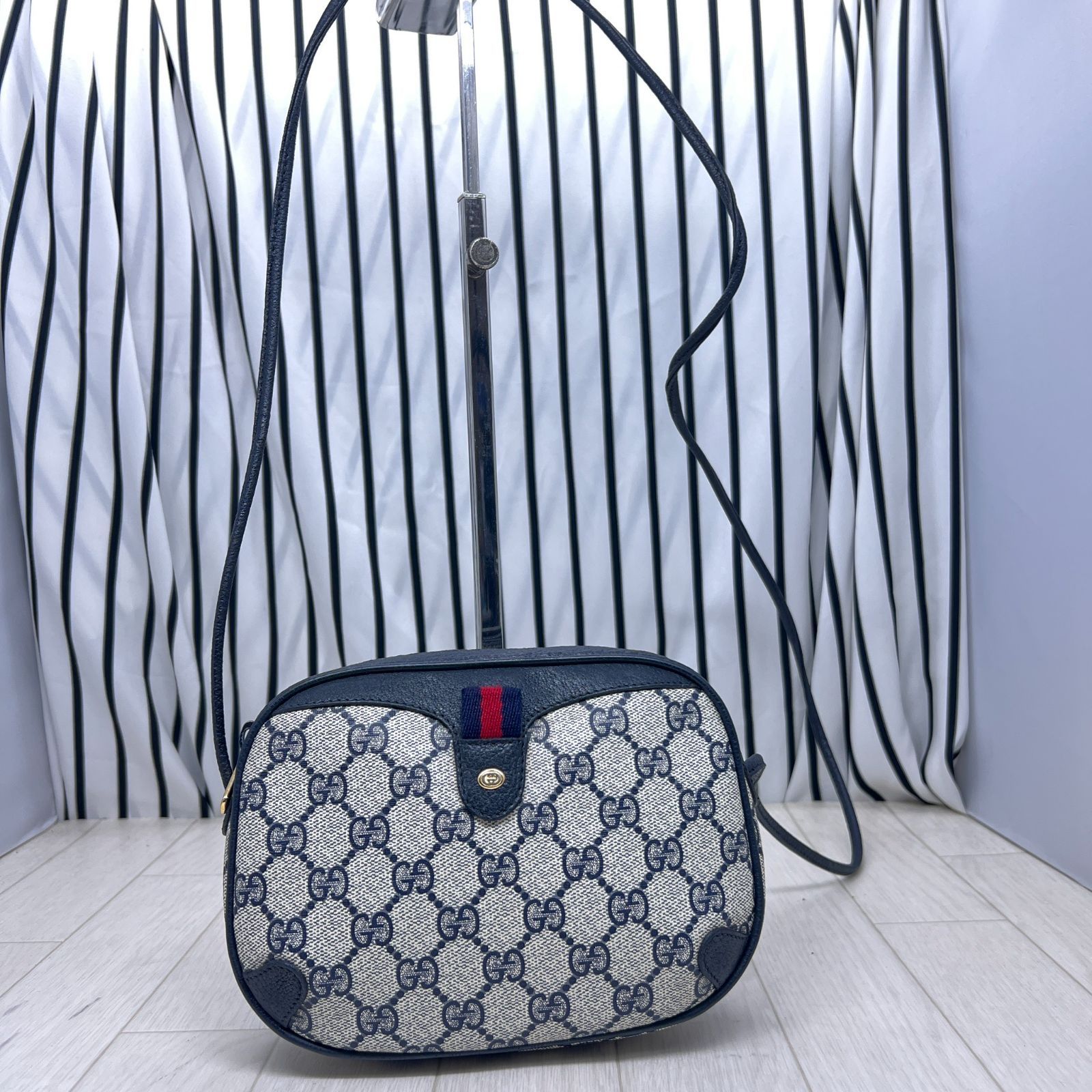 美品】GUCCI×オールドグッチ斜めがけPVCシェリーライン