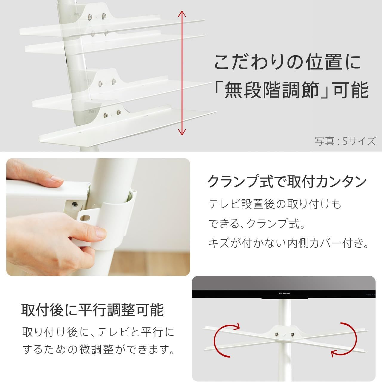 トレンド 数量 EQUALS イコールズ WALL テレビスタンド A2 ハイ|ラージタイプ対応 サウンドバー棚板 Mサイズ 幅95cm サテンブラック