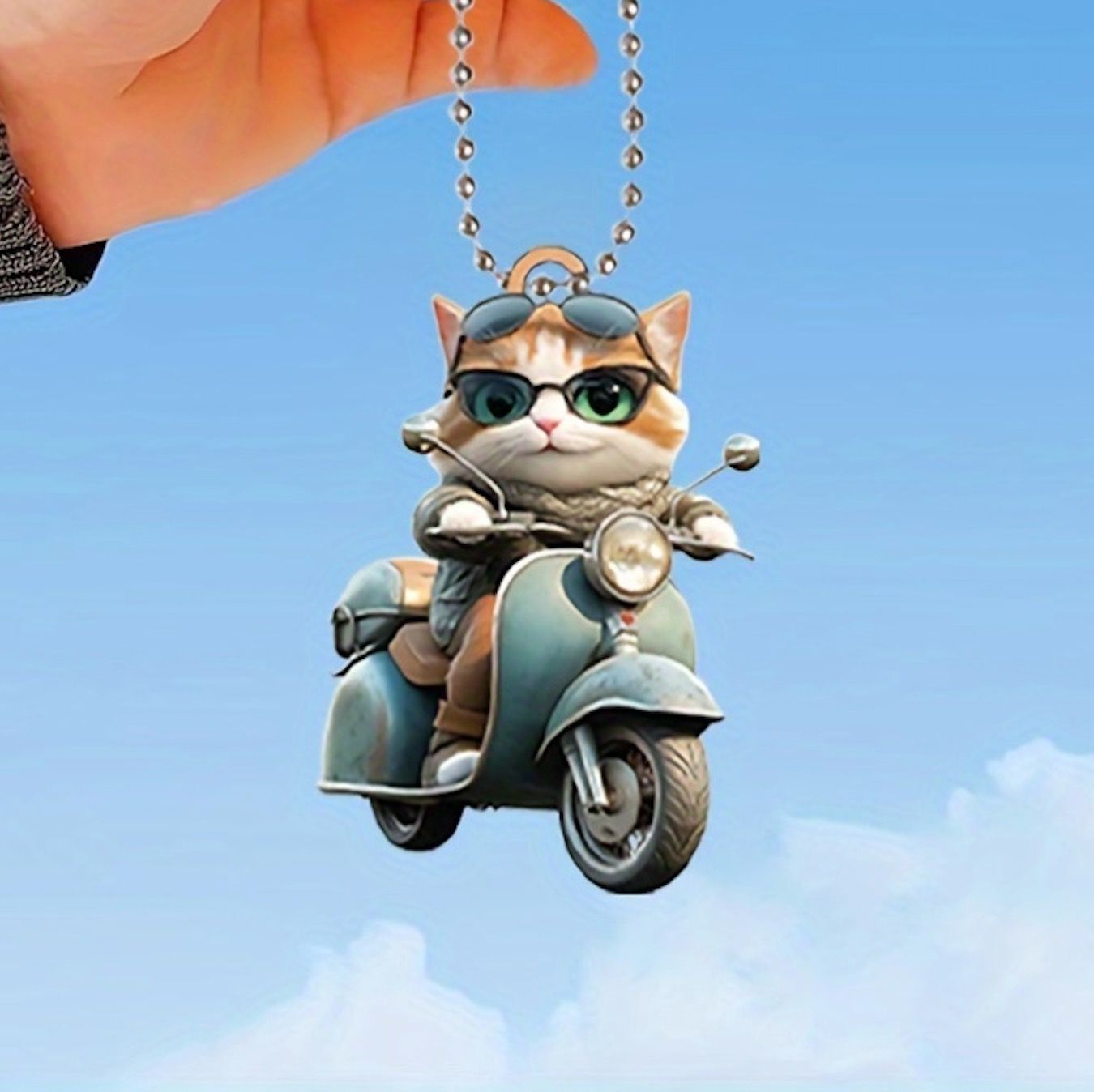 猫のアクリル画 トランクデザイン トランク猫のアクリルキーホルダー キーホルダー 画的饅頭堂