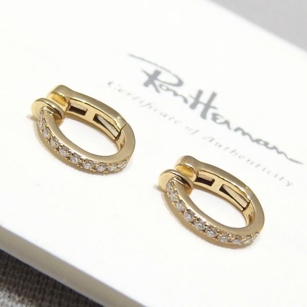 良品★Ron Herman BETTINA JAVAHERI ホワイト ダイヤモンド クリップ イヤリング 14K ゴールド ベッティーナ ジャヴァエリ ロンハーマン★