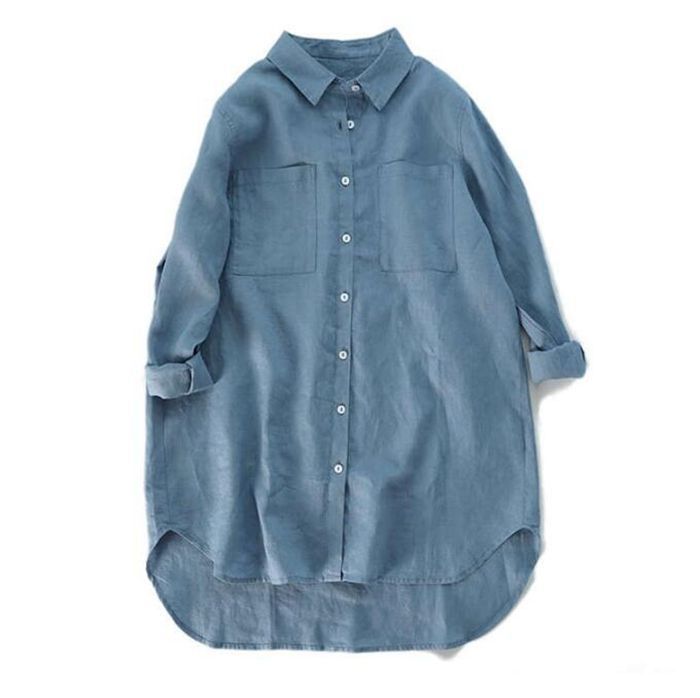 美品　オネット リネン 長袖ブラウス ゆったり オーバーサイズ 麻 　ポケット付 楽天市場】【20%OFF アウトレット】Honnete オネット リネン