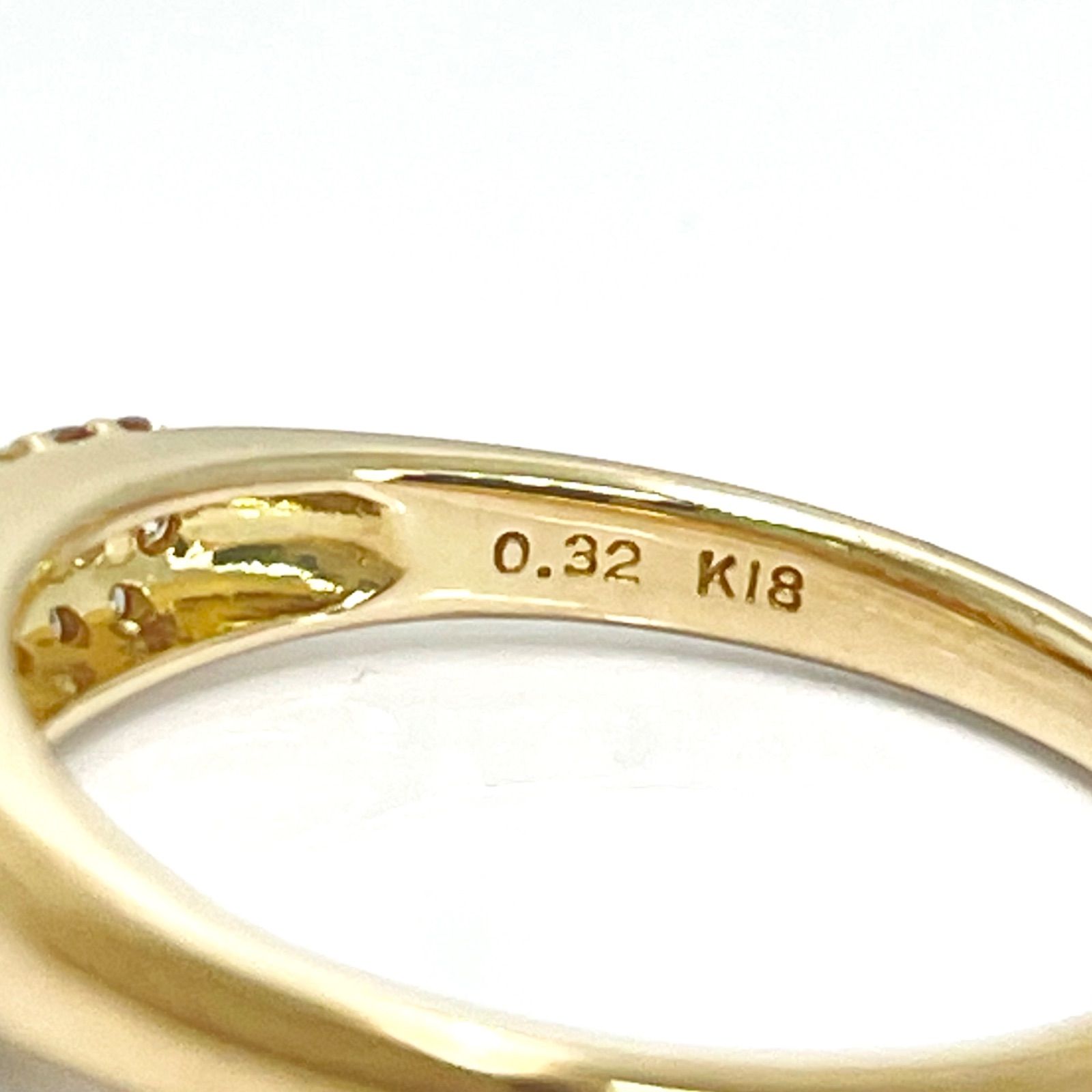 agete/アガット パヴェ ダイヤリング 0.32ct K18YG 11号 - グラン ...