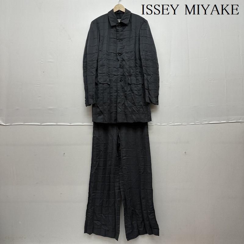 ISSEY MIYAKE イッセイミヤケ セットアップ 90s PLEATS PLEASE プリーツ ステン コート ワイド パンツ セットアップ IM94-FD919