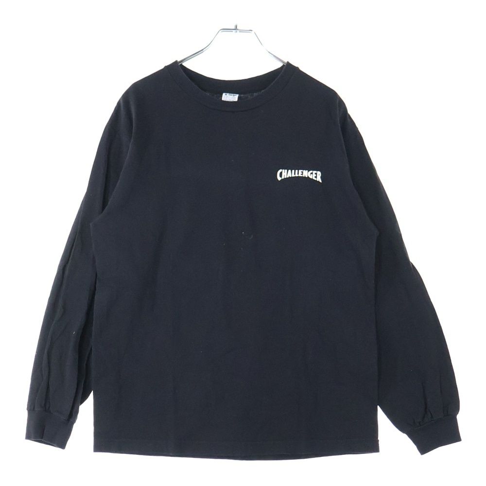 CHALLENGER チャレンジャー END WAR L|S TEE 201MT-1300 エンド ウォー プリント クルーネック長袖Tシャツカットソー ロングスリーブ ロンT ブラック