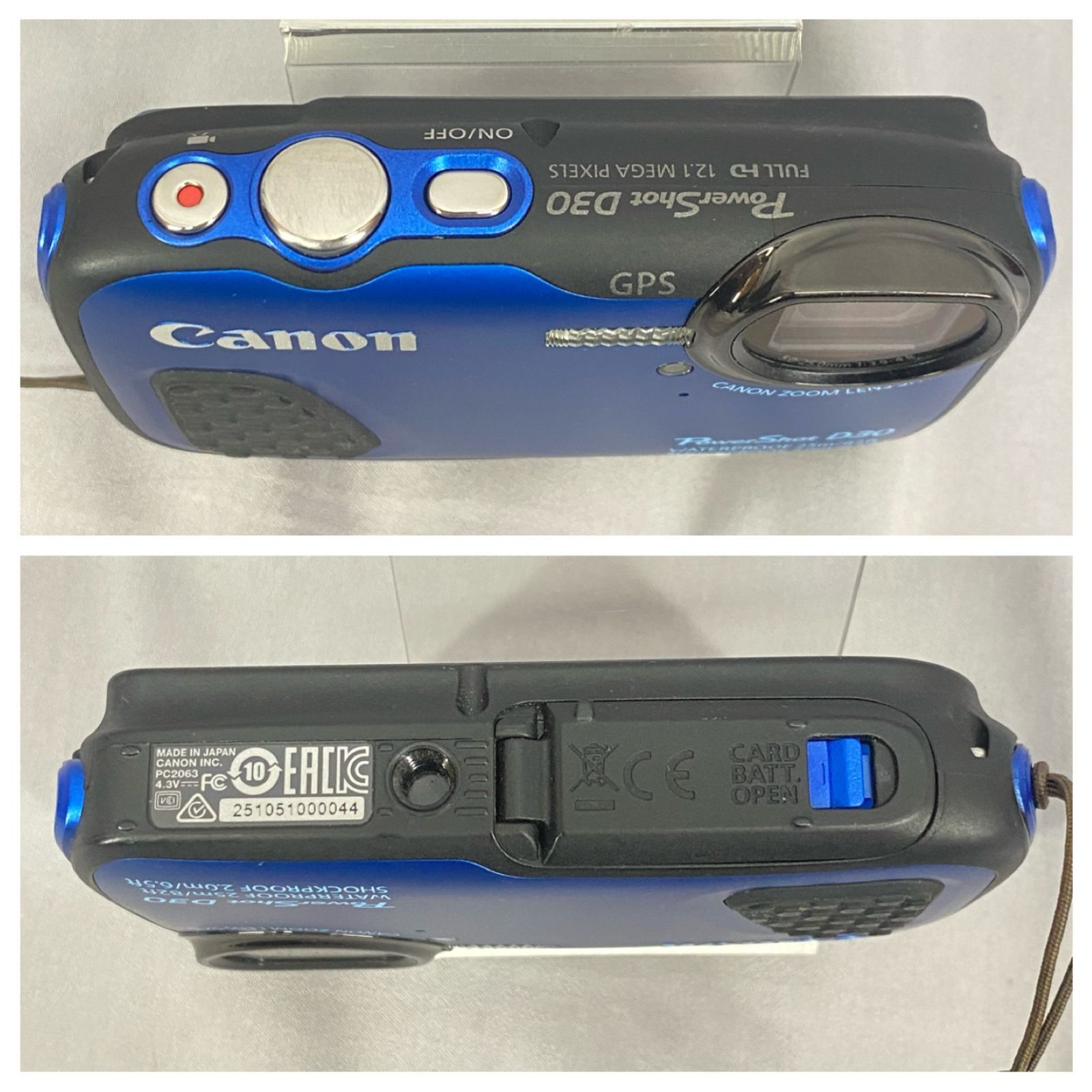 キャノン Canon PowerShot D30 25m防水 デジタルカメラ コンデジ
