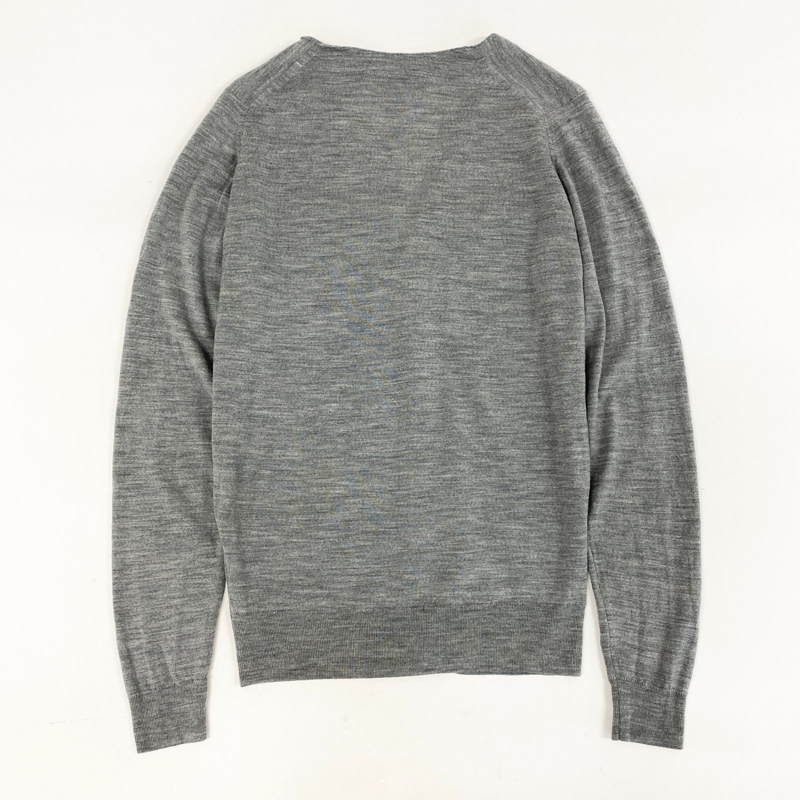 JOHN SMEDLEY グレー Vネック カーディガン JOHN SMEDLEY グレー Vネックカーディガン コットン M