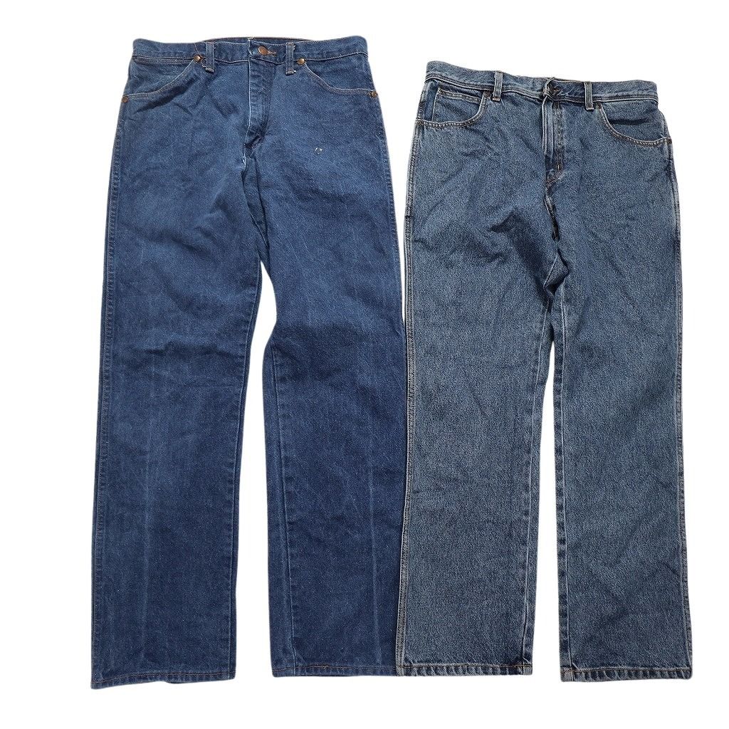 古着卸 Wrangler ラングラー パンツ 8枚セット メンズ 34 35 ヒゲ アメカジ フェード デニム 古着 NC1352
