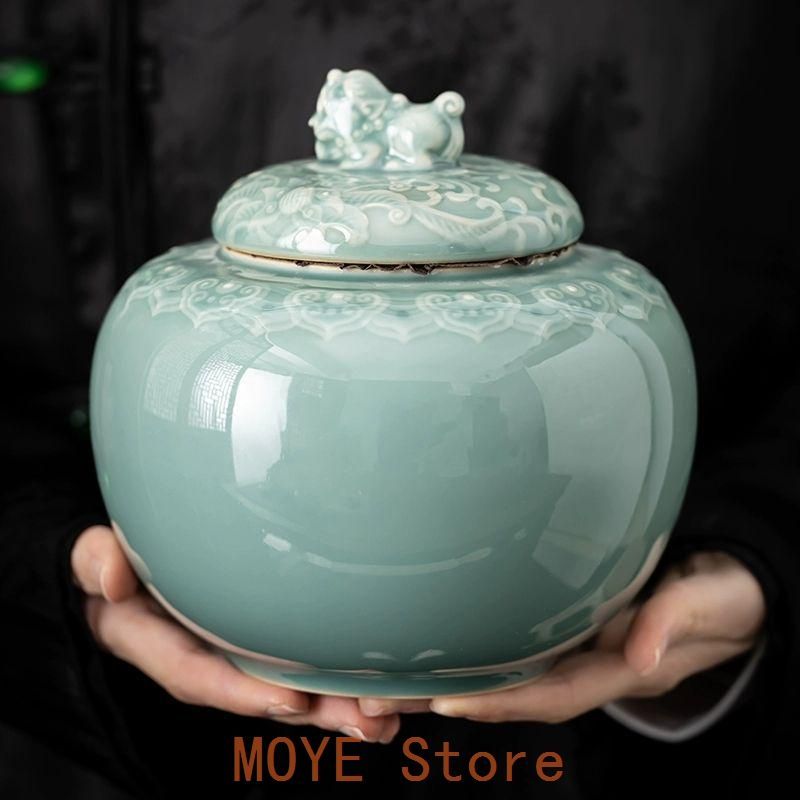 中国美術 茶筒 茶器 茶入れ 青磁 茶道具 中国美術 茶筒 茶器 茶入れ 青磁 茶道具