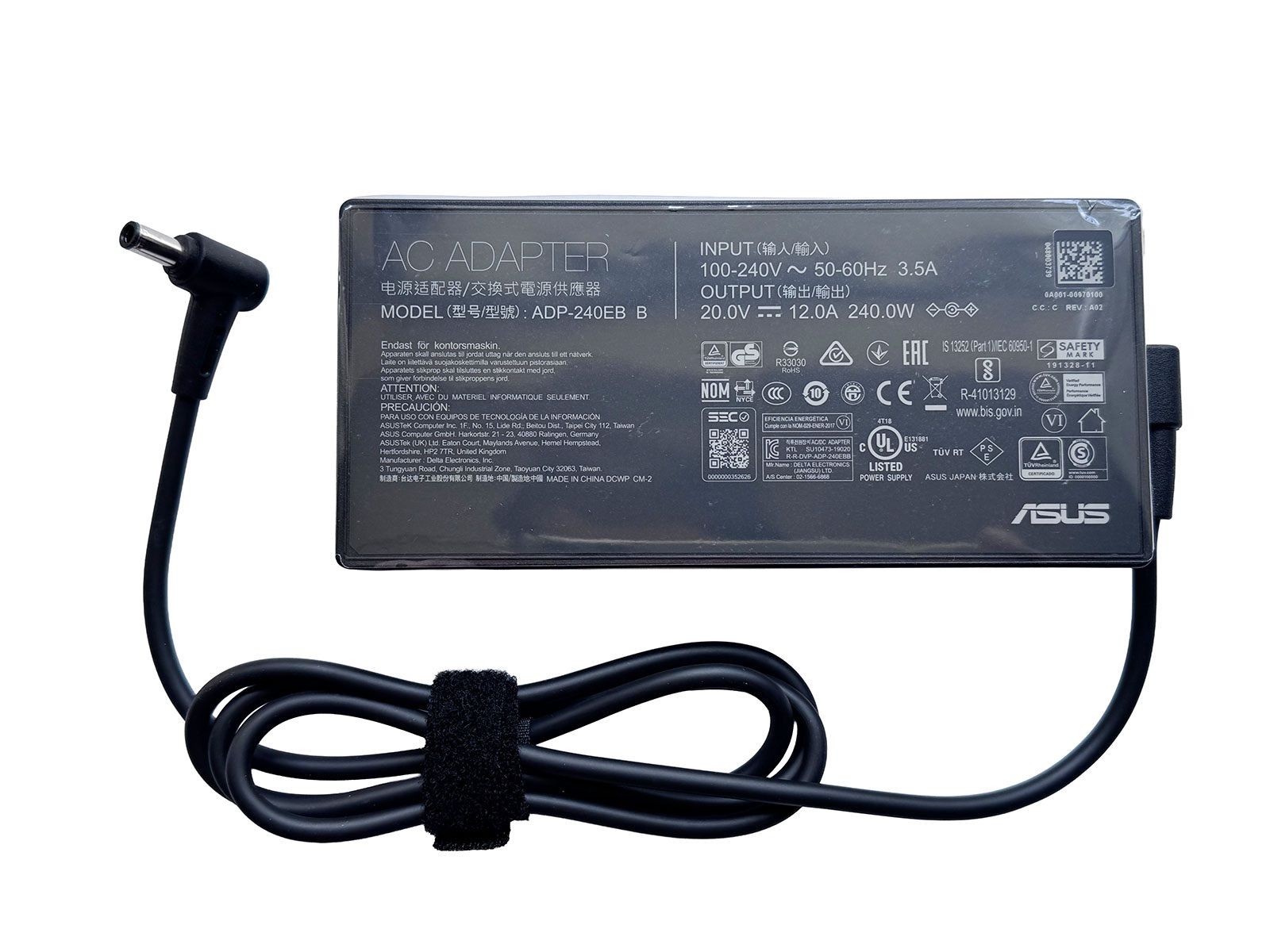 エイスース ASUS 純正 240W 20V 12A ACアダプター A20-240P1A ADP-240EB B ROG 15 GX550LXS RTX2080 S15 S17 G15 G513 GX550LXS RTX2080 G733QM G733QR