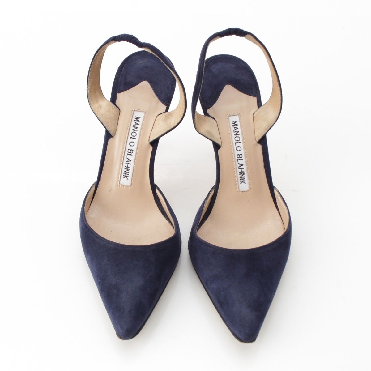 MANOLO BLAHNIK ネイビー スエード パンプス 36.5 MANOLO BLAHNIK ネイビー スエード パンプス 36.5