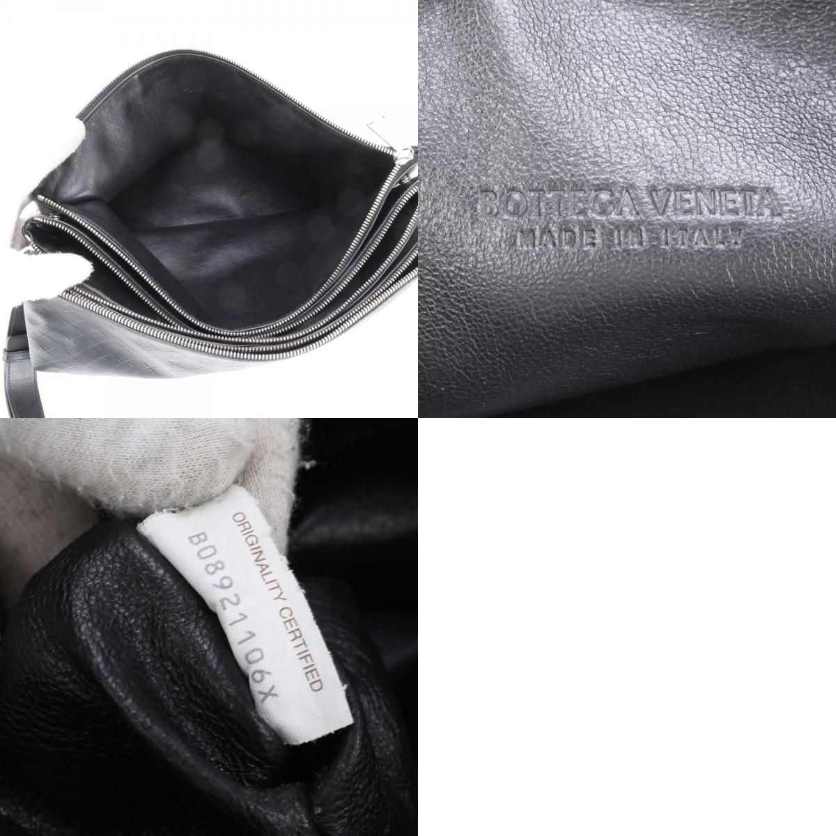 極美品 ボッテガヴェネタ イントレチャート 編み込み レザー