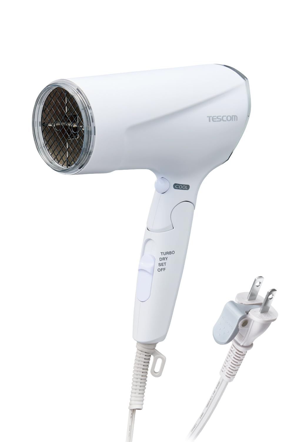 テスコム ヘアドライヤー プロテクトイオン 折りたたみ 速乾 小型 軽量 冷温風 Speedom ラク抜きプラグ ホワイト TD570A-W