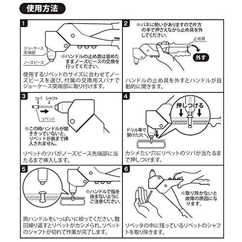 特価】 新潟精機 SK フレキシブルハンドリベッタ FHR-4 工具セット