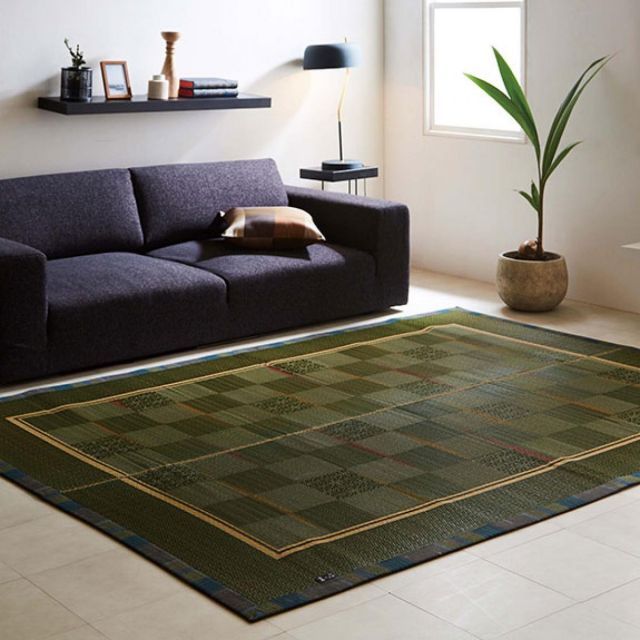 イケヒコ　日本製い草カーペット　グリーン イケヒコ 国産い草ラグ カーペット DXほづみ グリーン 約191×250cm