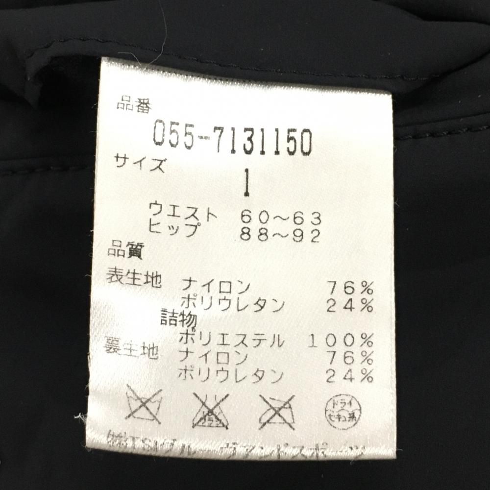 パーリーゲイツ 中綿スカート 0/S ブラック 防寒 ワッペン　ニコちゃん PEARLY GATES パーリーゲイツ 055-2134012 ストレッチスカート