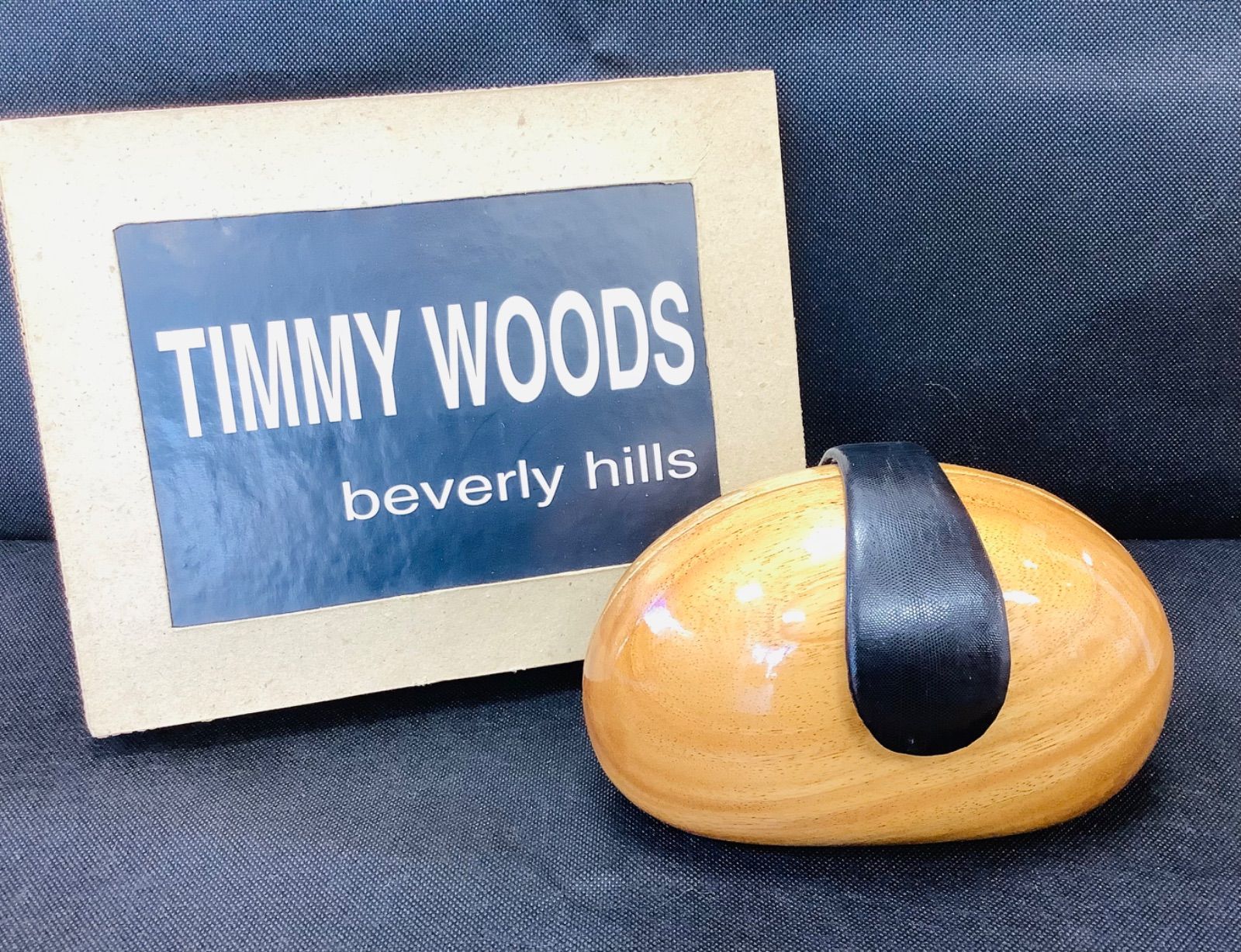 G387 TIMMY WOODS 木製 クラッチ バッグ ショルダー 未使用品