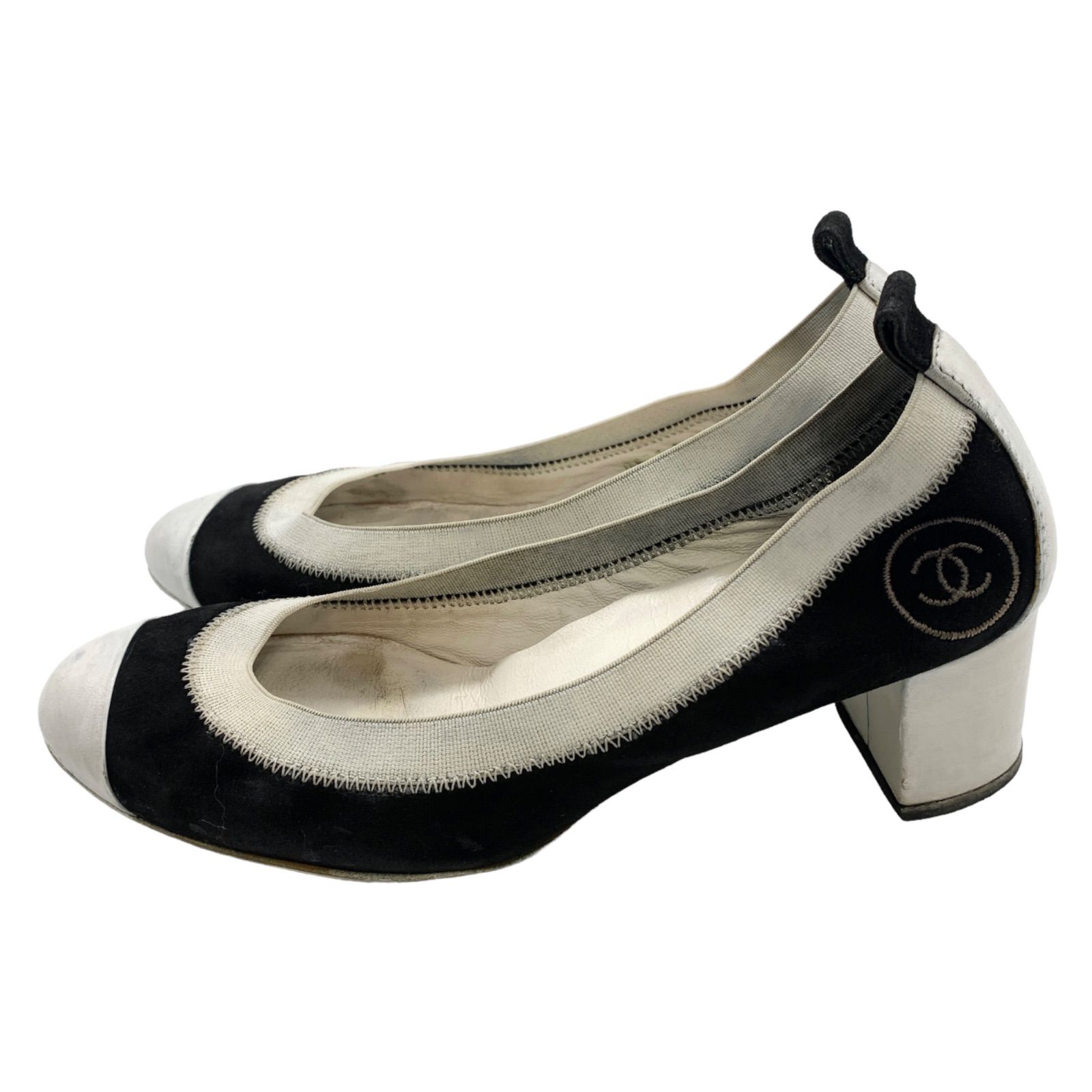 CHANEL シャネル ココマーク パンプス バイカラー 35 1/2