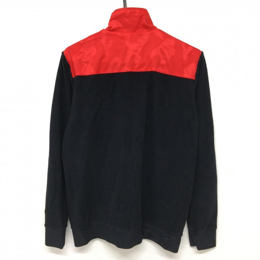 超美品】マークアンドロナ 異素材ジャケット 黒×レッド 上部迷彩地模様