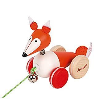 【中古】Janod Zigolos Pull Along Fox Baby Toy