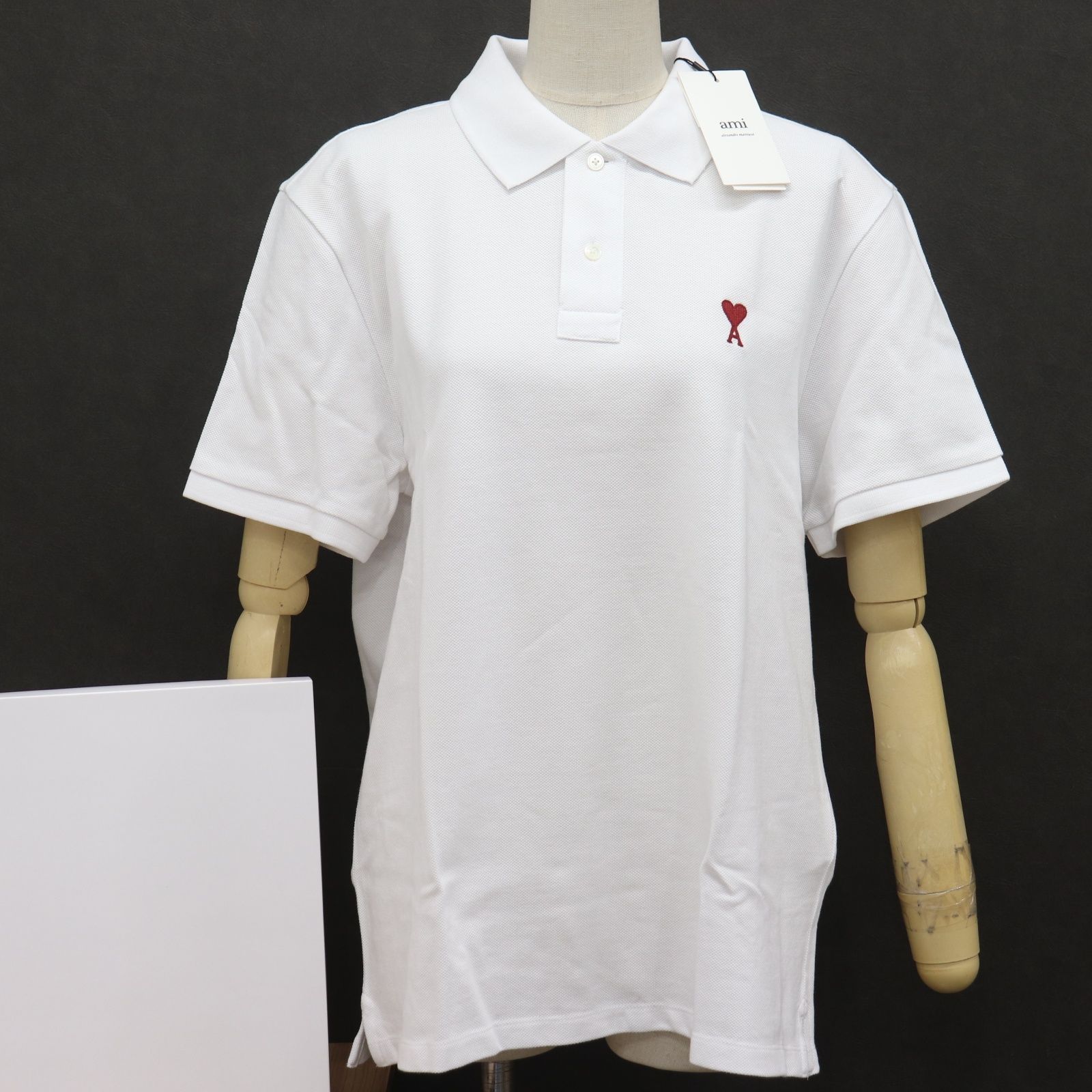 ITNF3MYSX5PS AMI Alexandre Mattiussi アミアレクサンドルマテュッシ ポロシャツ 白 サイズ L BFUPL001.760 半袖 メンズ トップス