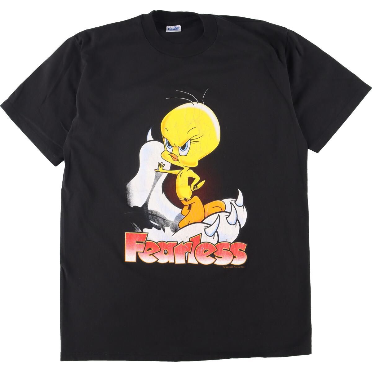 90年代 ベルバシーン VELVA SHEEN LOONEY TUNES ルーニーテューンズ カレッジ キャラクタープリントTシャツ USA製 メンズXL ヴィンテージ /eaa34597353cm袖丈