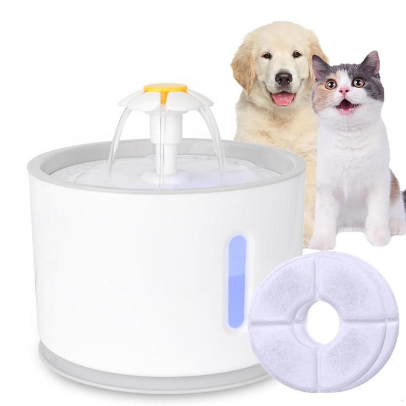 ペット給水器 猫 水飲み器 自動給水器 Iseebiz 2.4L大容量 水量目視可能 静音 LEDライト付き 活性炭フィルター BPA健康 環境対応型素材 衛生 動物用 フリー 循環式 安心 清潔 省