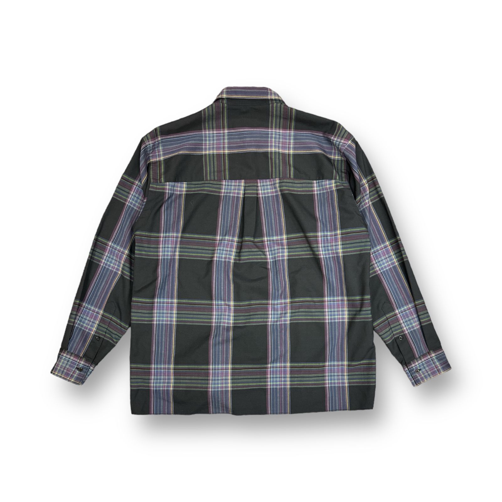 AURALEE 19AW SUPER LIGHT WOOL CHECK SHIRTS スーパーライトウールチェックシャツ ロングスリーブ オーラリー  A9AS01LC ブラック 4 73654A6 - メルカリ