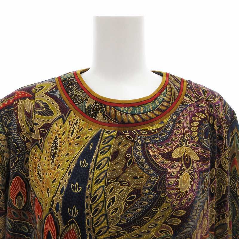 極美品 レオナール LEONARD ペイズリー柄 カットソー ゴルフ