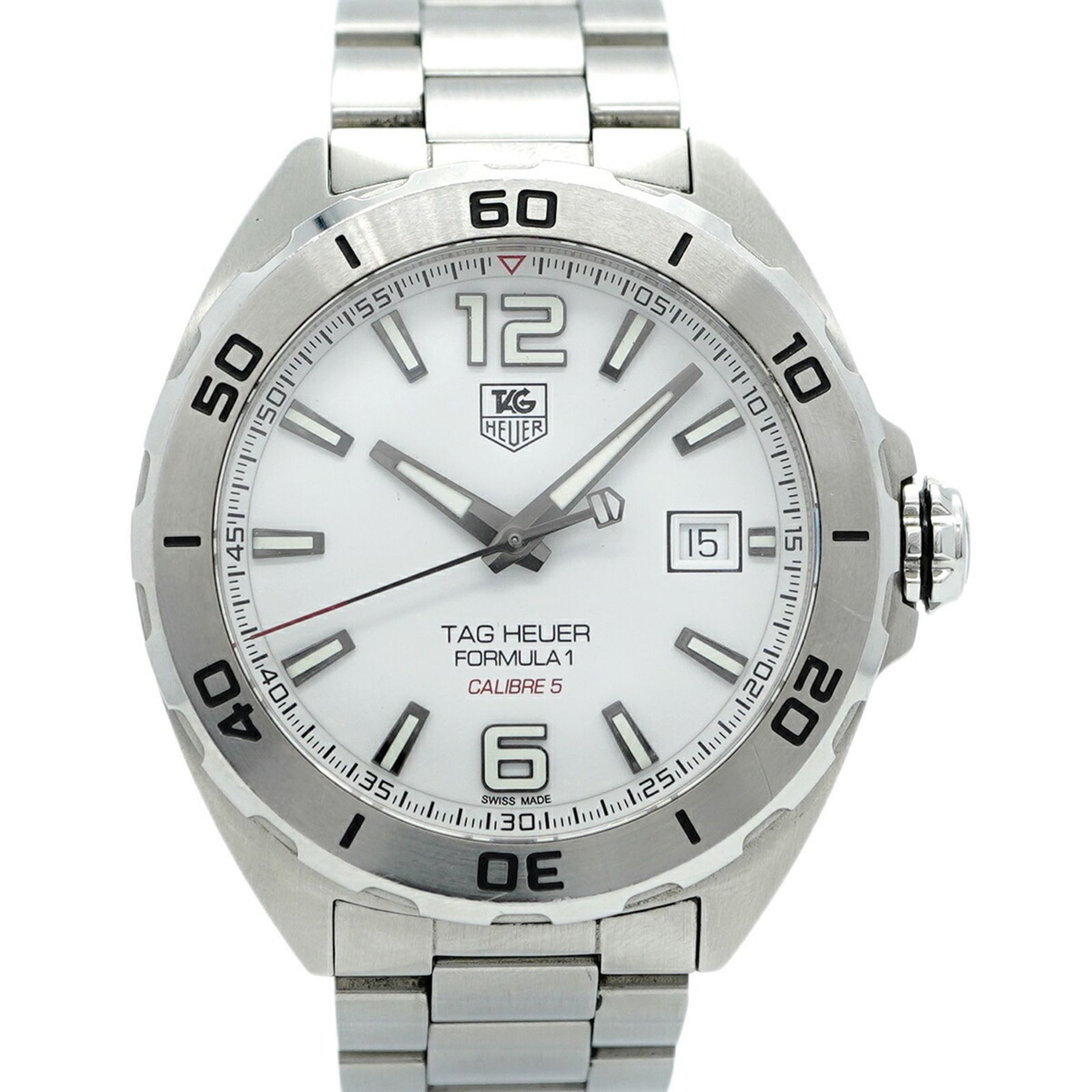 タグホイヤー フォーミュラ1 WAZ2114 白文字盤腕時計 メンズ