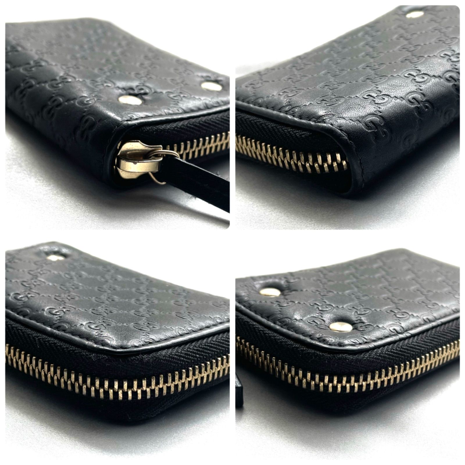 正規品 GUCCI グッチ 322214 0959マイクログッチシマ レザー 6連キー 